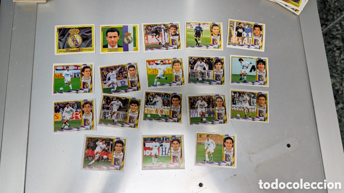 Figurine di Calcio: LOTE 18 CROMOS REAL MADRID DIFERENTES LIGA ESTE 1995/96 95 96 NUNCA PEGADOS