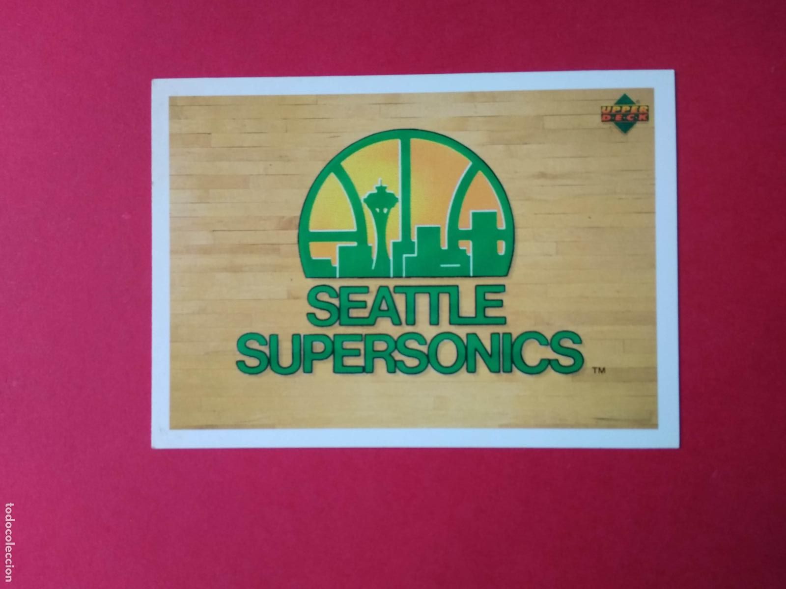 Cartes &agrave; collectionner de Football: UPPER DECK NBA BASKETBALL 91 92 1991 1992 CROMO ESCUDO LOGO N&ordm; 155 SEATTLE SUPERSONICS