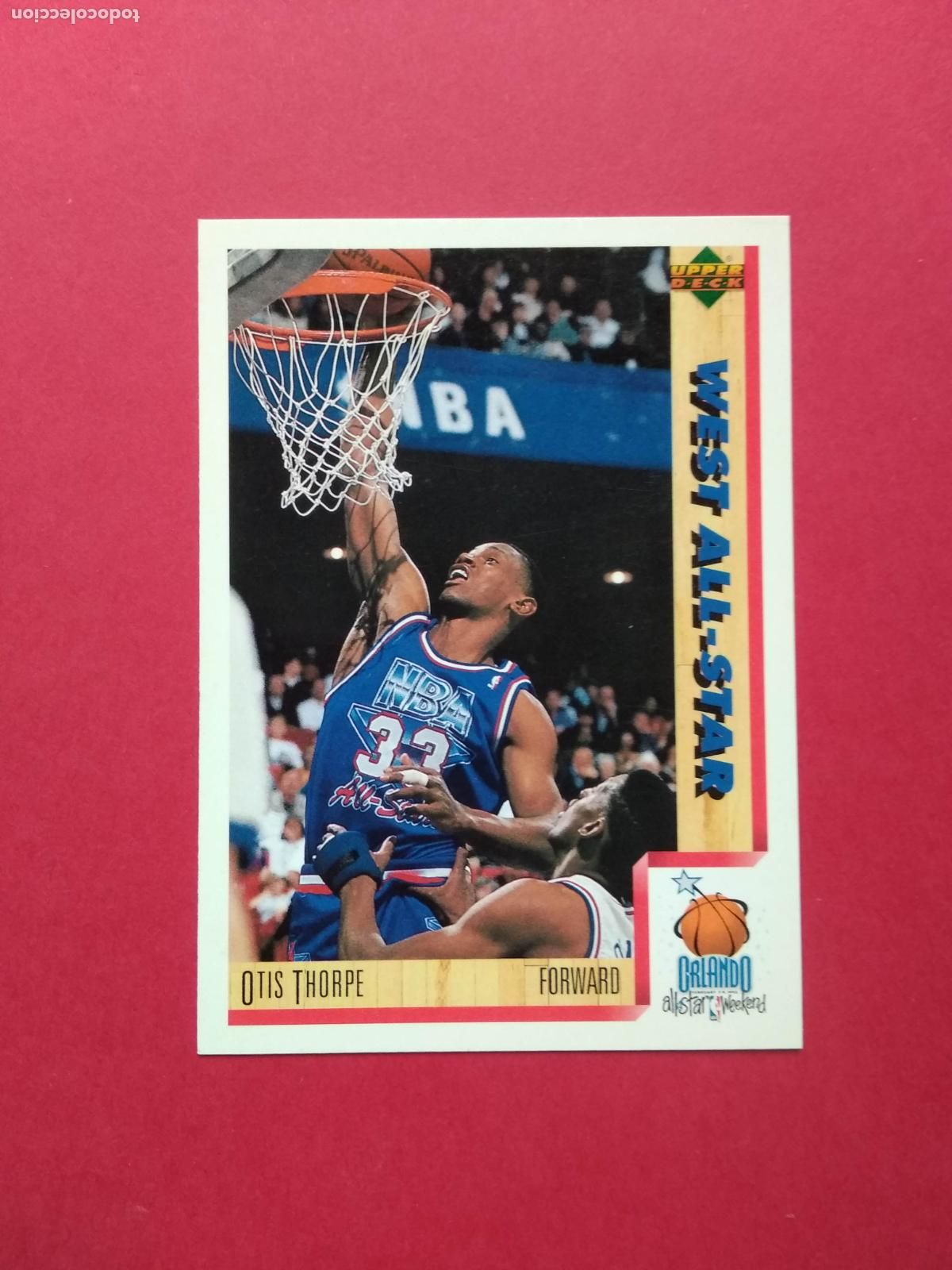 Football Stickers: CROMOS UPPER DECK NBA 91 92 1991 1992 CROMO WEST ALL STAR N&ordm; 26 OTIS THORPE