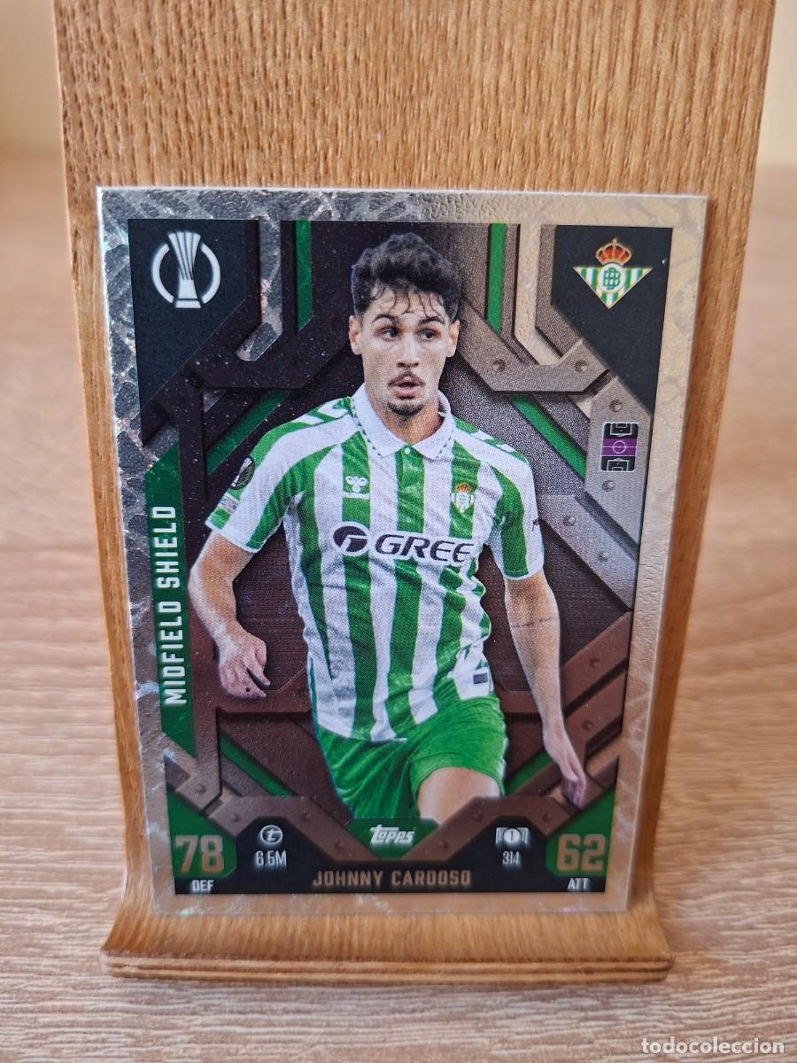 Figurine di Calcio: Johnny Cardoso #314 Real Betis Topps Match Attax Champions League 2024 2025 Extra Midfield Shield