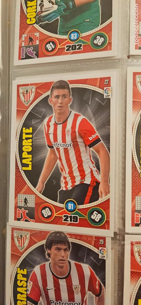 Cromos de f&uacute;tbol: 22 - Aymeric Laporte (Athletic Club) adrenalyn 2014 2015 14 15 trading card