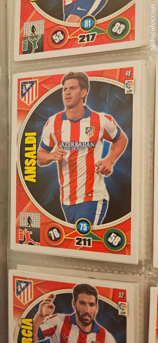Cromos de f&uacute;tbol: 49 - Ansaldi (Atl&eacute;tico de Madrid) adrenalyn 2014 2015 14 15 trading card