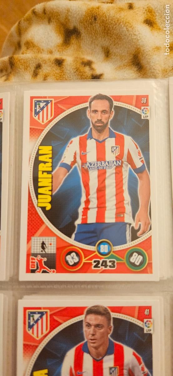 Cromos de f&uacute;tbol: 38 - Juanfran (Atl&eacute;tico de Madrid) adrenalyn 2014 2015 14 15 trading card