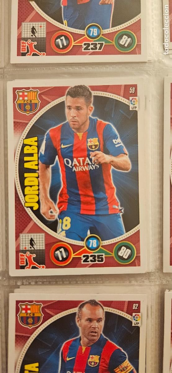 Fu&szlig;ball-Sticker: 59 - Jordi Alba (F.C. Barcelona) adrenalyn 2014 2015 14 15 trading card