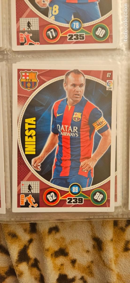Fu&szlig;ball-Sticker: 62 - Iniesta (F.C. Barcelona) adrenalyn 2014 2015 14 15 trading card