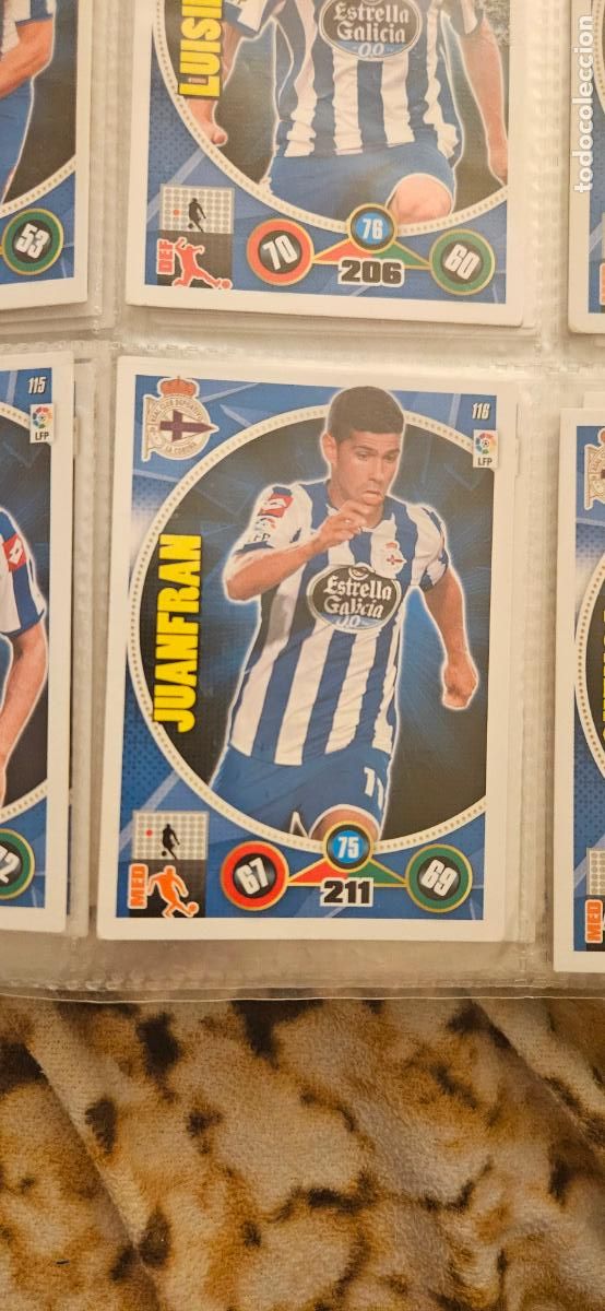 Cartes &agrave; collectionner de Football: 116 - Juanfran (R.C. Deportivo de La Coru&ntilde;a) adrenalyn 2014 2015 14 15 trading card