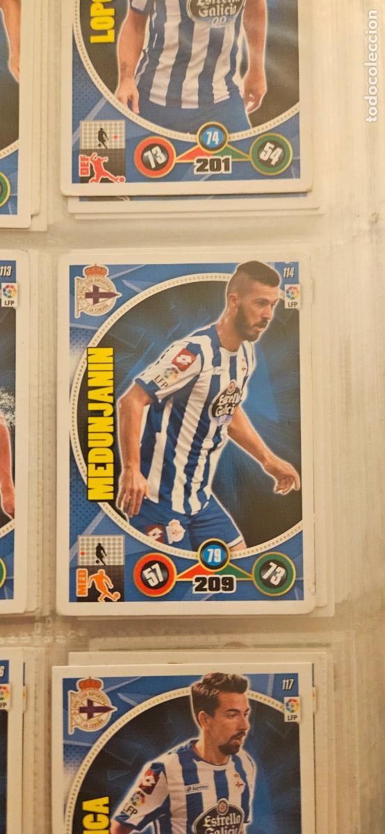 Football Stickers: 114 - Medunjanin (R.C. Deportivo de La Coru&ntilde;a) adrenalyn 2014 2015 14 15 trading card