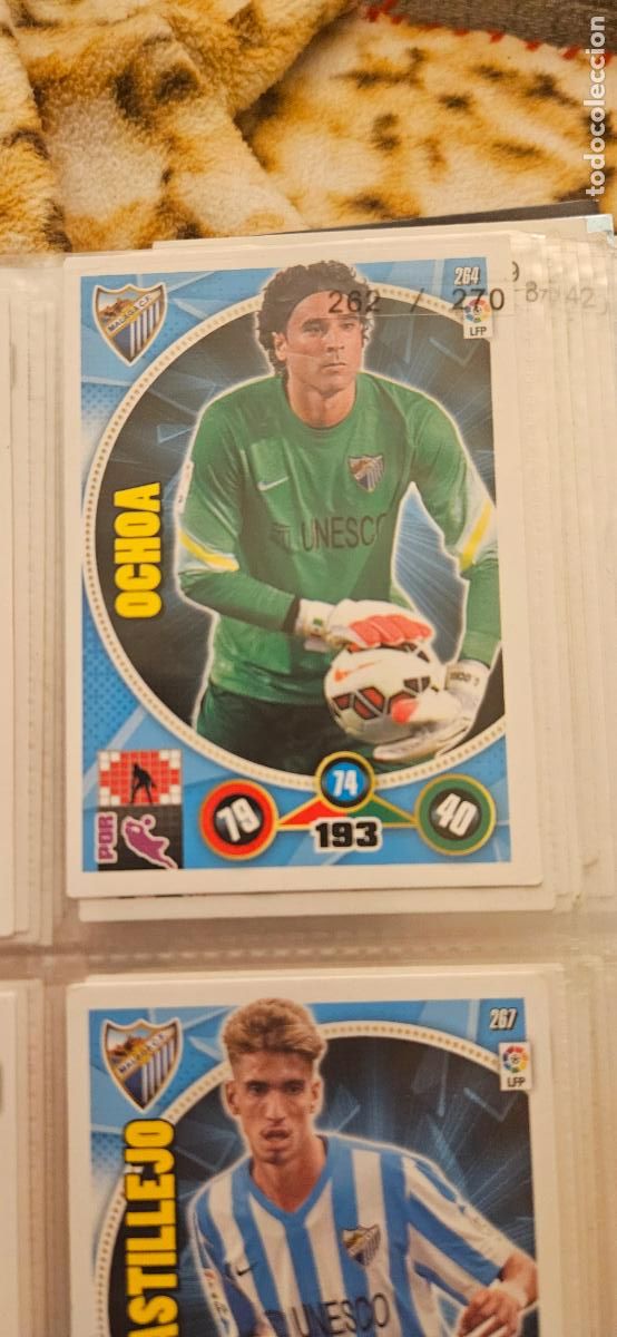 Cartes &agrave; collectionner de Football: 264 - Guillermo Ochoa (M&aacute;laga C.F.) adrenalyn 2014 2015 14 15 trading card
