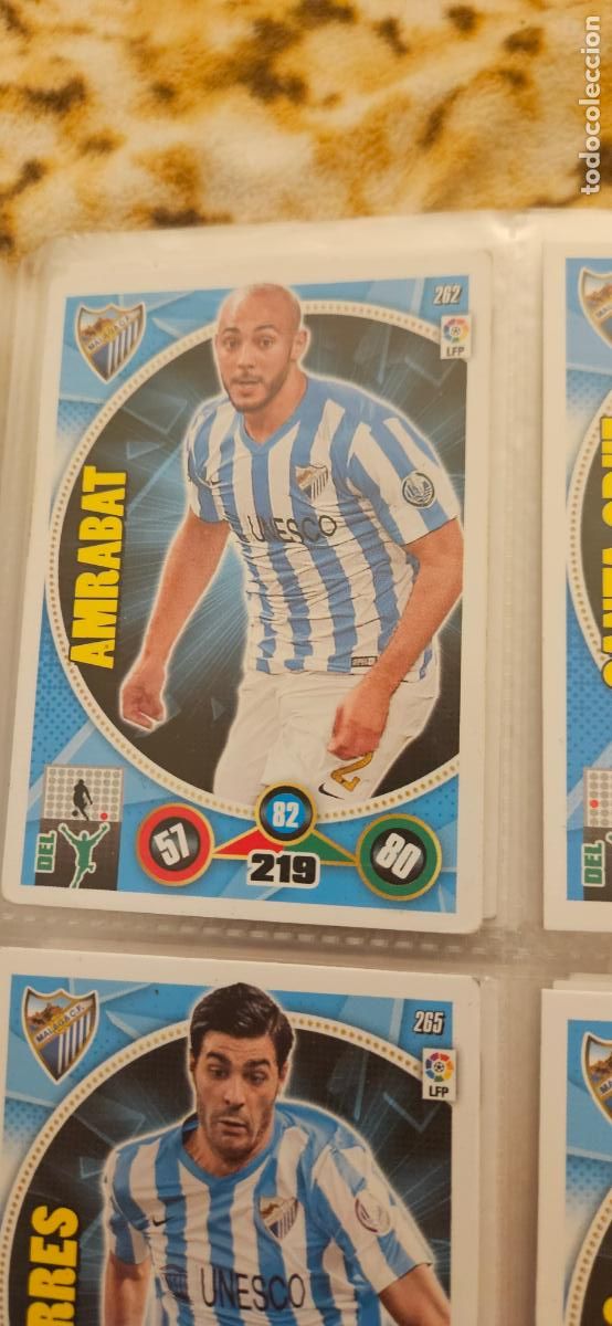 Football Stickers: 262 - Nordin Amrabat (M&aacute;laga C.F.) adrenalyn 2014 2015 14 15 trading card
