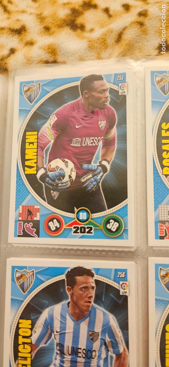 Football Stickers: 253 - Carlos Kameni (M&aacute;laga C.F.) adrenalyn 2014 2015 14 15 trading card