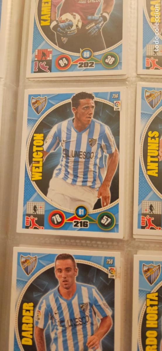 Football Stickers: 256 - Weligton (M&aacute;laga C.F.) adrenalyn 2014 2015 14 15 trading card