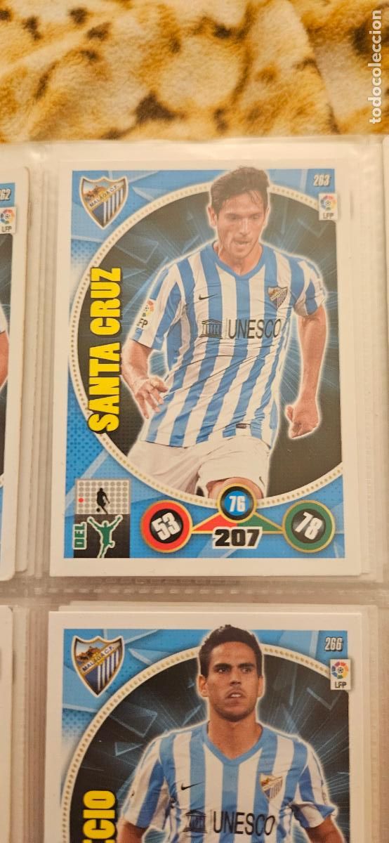Football Stickers: 263 - Roque Santa Cruz (M&aacute;laga C.F.) adrenalyn 2014 2015 14 15 trading card
