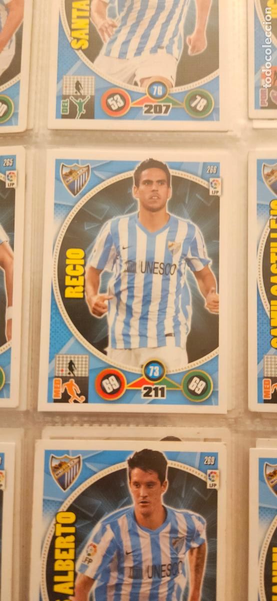 Football Stickers: 266 - Recio (M&aacute;laga C.F.) adrenalyn 2014 2015 14 15 trading card
