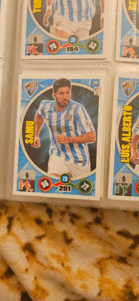 Football Stickers: 268 - Samu Garc&iacute;a (M&aacute;laga C.F.) adrenalyn 2014 2015 14 15 trading card