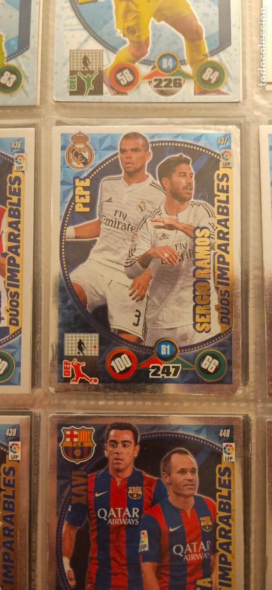 Cartes &agrave; collectionner de Football: Pepe - Sergio Ramos - Real Madrid - 437 - Adrenalyn XL 2014 2015 14/15 Trading Card