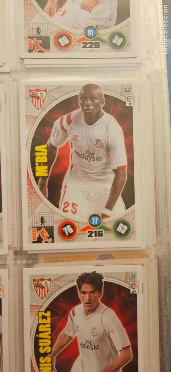 Cartes &agrave; collectionner de Football: 312 - St&eacute;phane M'bia (Sevilla F.C.) adrenalyn 2014 2015 14 15 trading card