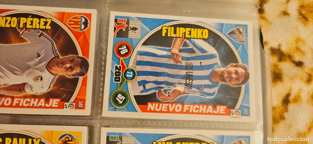Cromos de f&uacute;tbol: Filipenko, n&uacute;mero 505, equipo M&aacute;laga C.F., adrenalyn 2014 2015 14 15 trading card