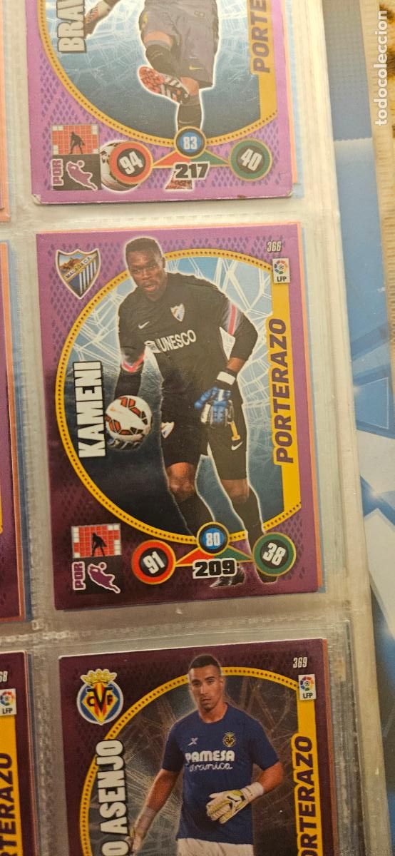 Cromos de f&uacute;tbol: 366 - Carlos Kameni (M&aacute;laga C.F.) adrenalyn 2014 2015 14 15 trading card