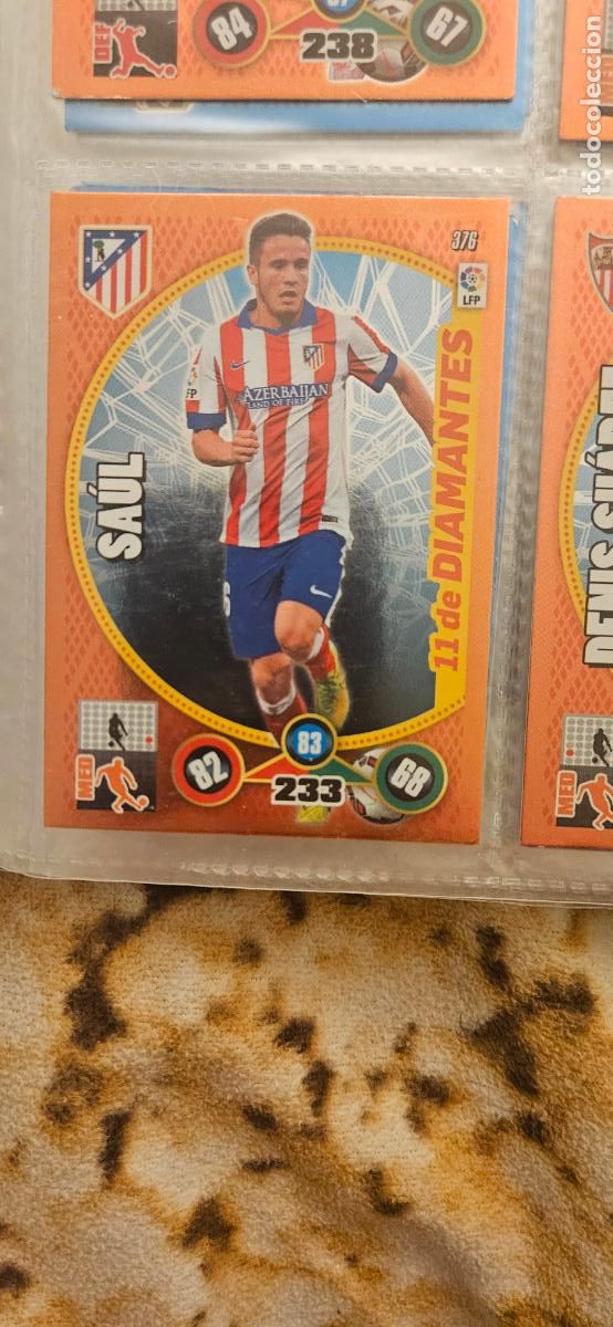 Cromos de f&uacute;tbol: 376 - Sa&uacute;l &Ntilde;&iacute;guez (Atl&eacute;tico de Madrid) adrenalyn 2014 2015 14 15 trading card