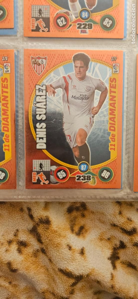 Fu&szlig;ball-Sticker: 377 - Denis Su&aacute;rez (Sevilla F.C.) adrenalyn 2014 2015 14 15 trading card