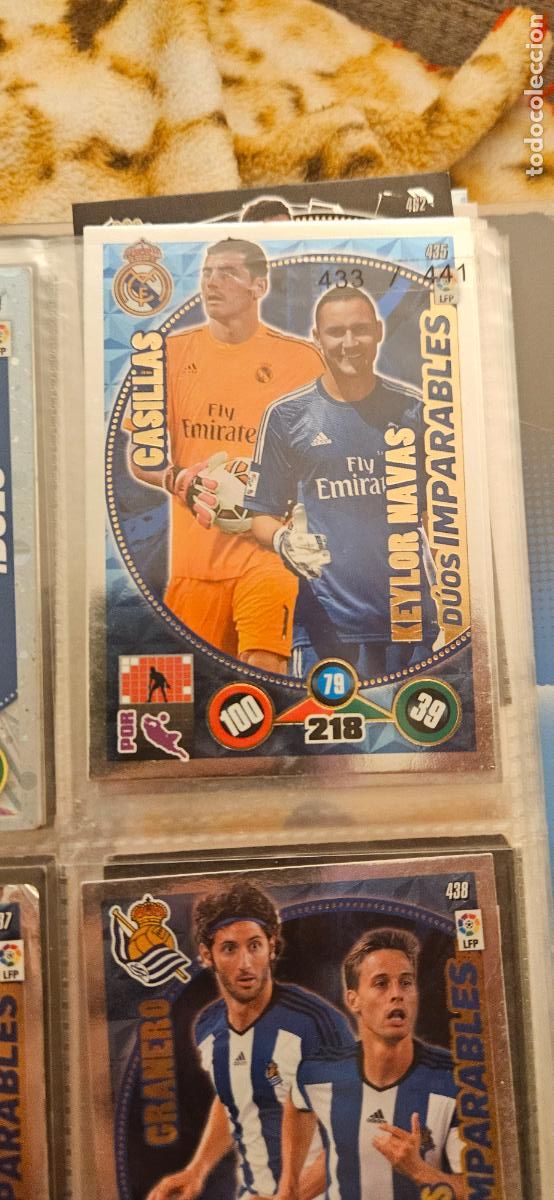 Figurine di Calcio: Iker Casillas - Keylor Navas - Real Madrid - 435 - Adrenalyn XL 2014 2015 14/15 Trading Card