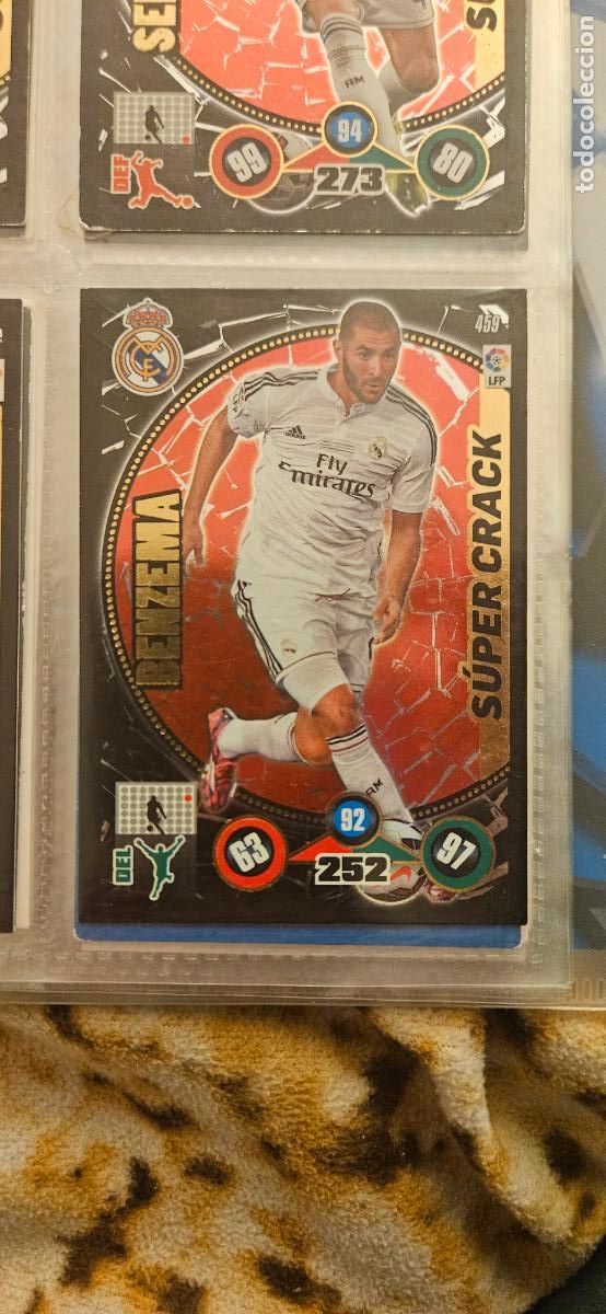 Figurine di Calcio: Karim Benzema - Real Madrid - 459 - Adrenalyn XL 2014 2015 14/15 Trading Card