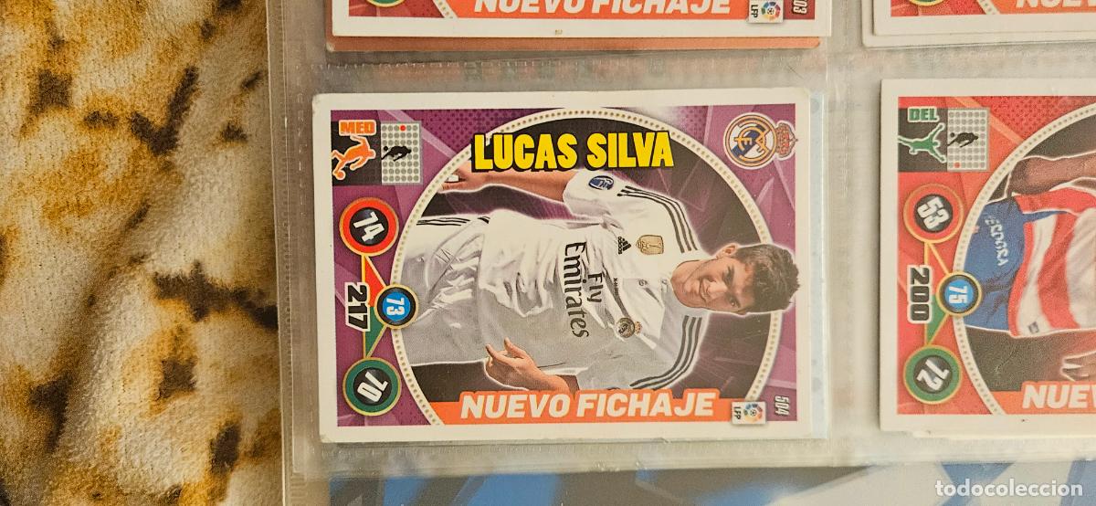Fu&szlig;ball-Sticker: Lucas Silva, n&uacute;mero 504, equipo Real Madrid, adrenalyn 2014 2015 14 15 trading card