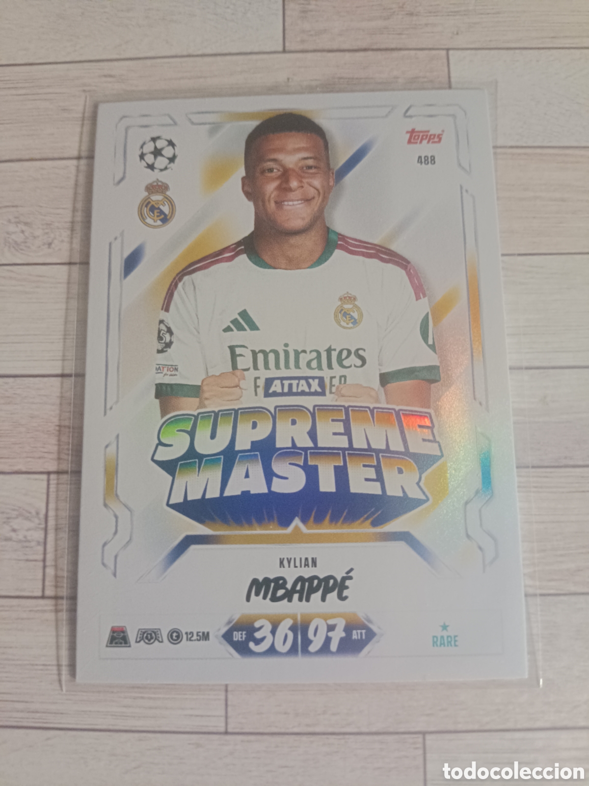 Fu&szlig;ball-Sticker: 488 MBAPPE SUPREME MASTER REAL MADRID CHAMPIONS MATCH ATTAX 2026 2027 TOPPS 26 27