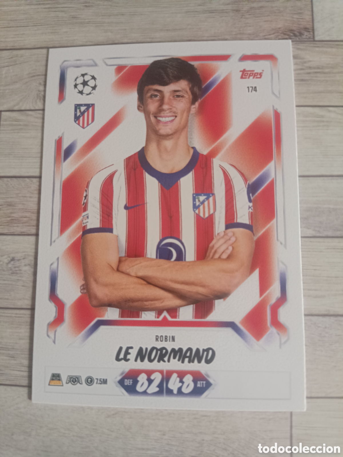 Cromos de f&uacute;tbol: 174 ROBIN LE NORMAND ATL&Eacute;TICO DE MADRID CHAMPIONS MATCH ATTAX 2026 2027 TOPPS 26 27