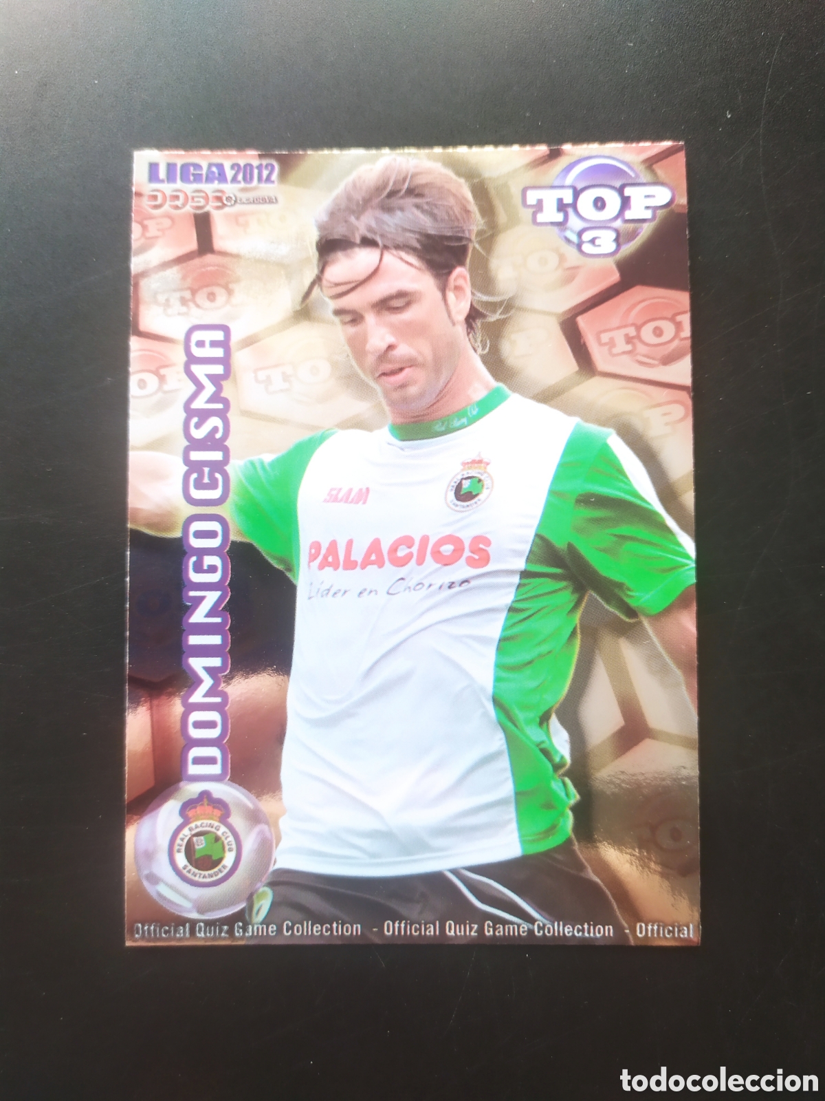 Fu&szlig;ball-Sticker: Mundicromo fichas Liga 2011 2012 11 12 Domingo Cisma top brillo rojo n&deg; 580 Racing Santander