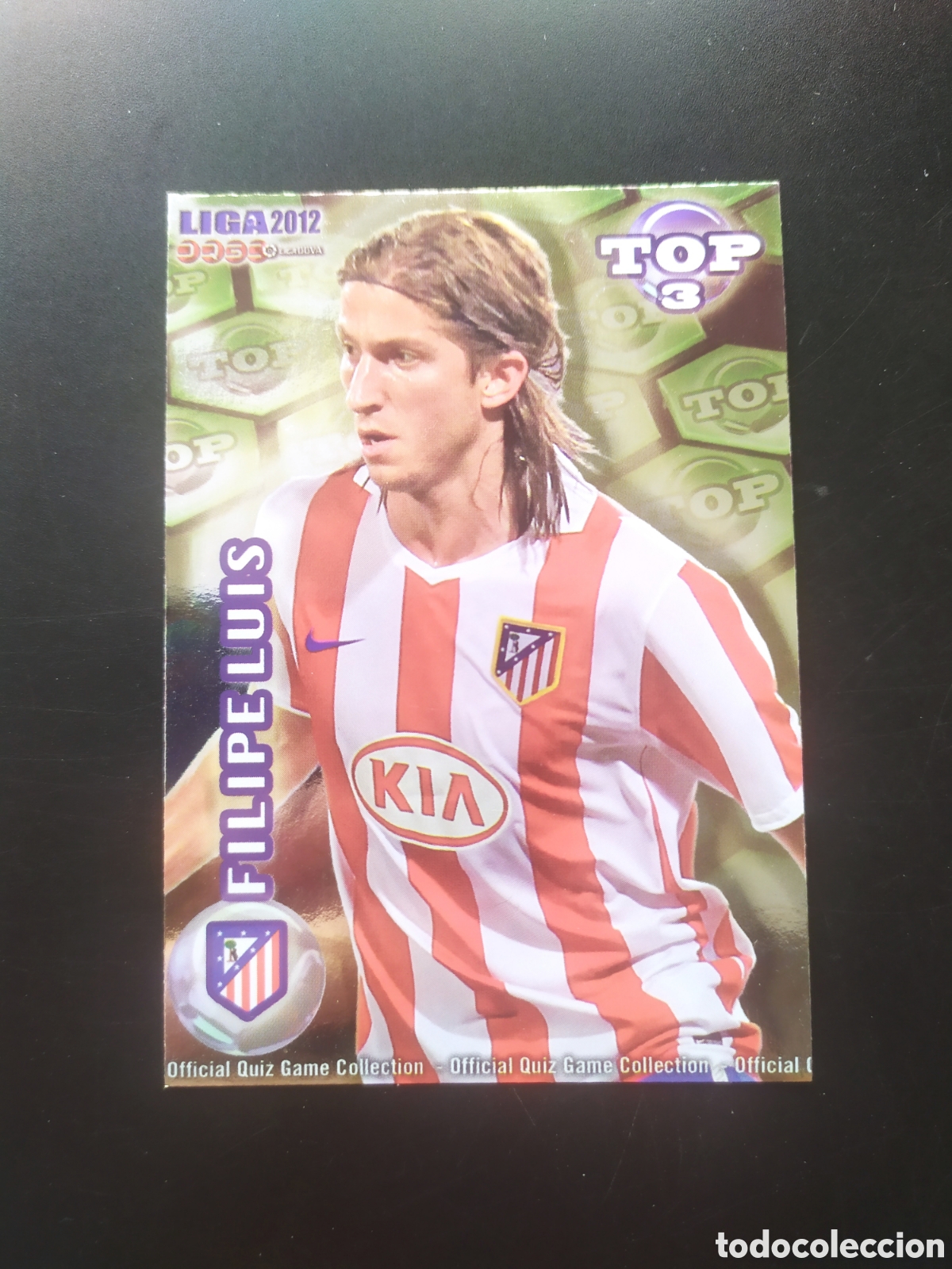 Cromos de f&uacute;tbol: Mundicromo fichas Liga 2011 2012 11 12 Filipe Luis top brillo verde n&deg; 581 Atl&eacute;tico Madrid