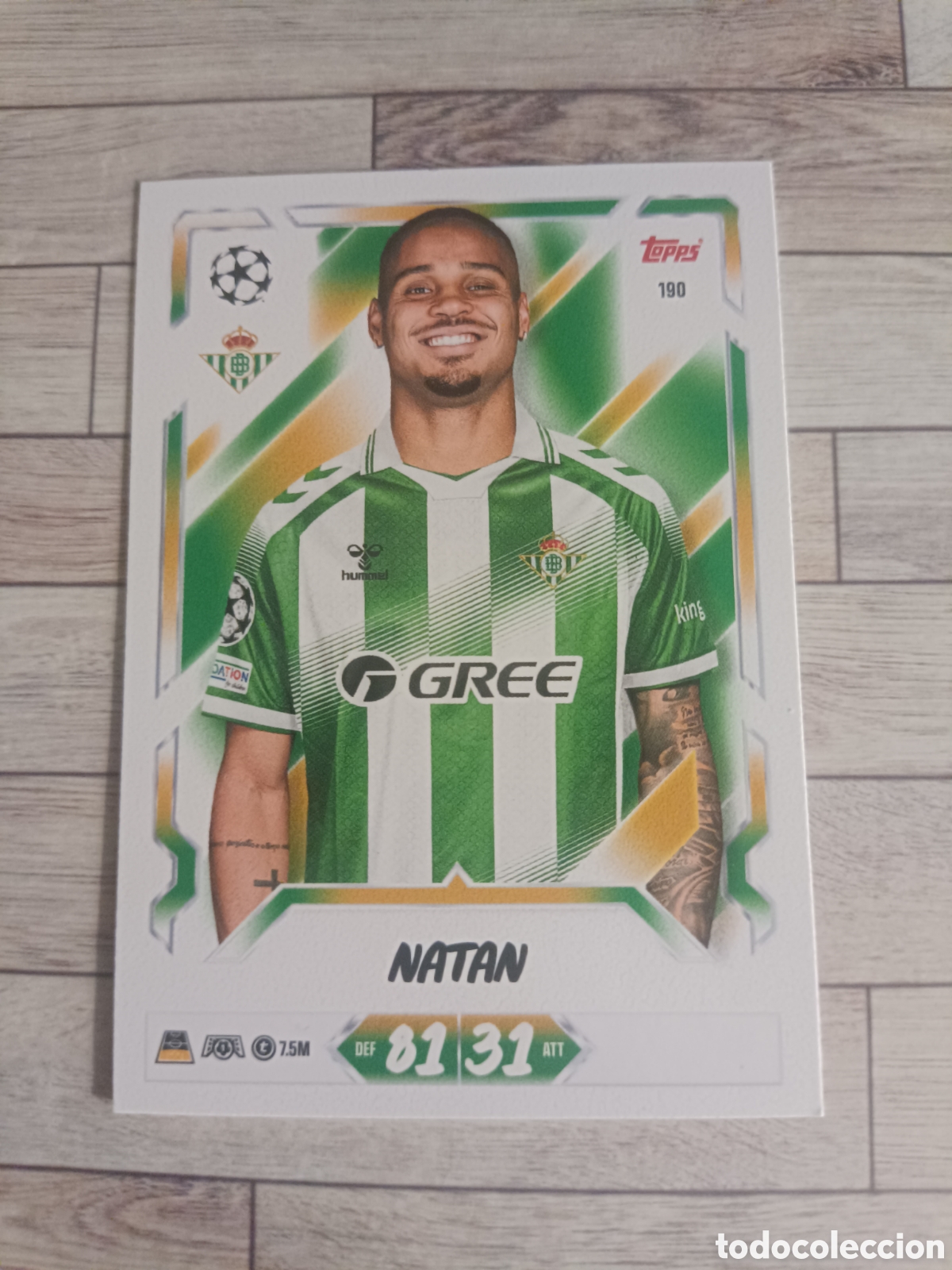 Fu&szlig;ball-Sticker: 190 NATAN REAL BETIS CHAMPIONS MATCH ATTAX 2026 2027 TOPPS 26 27