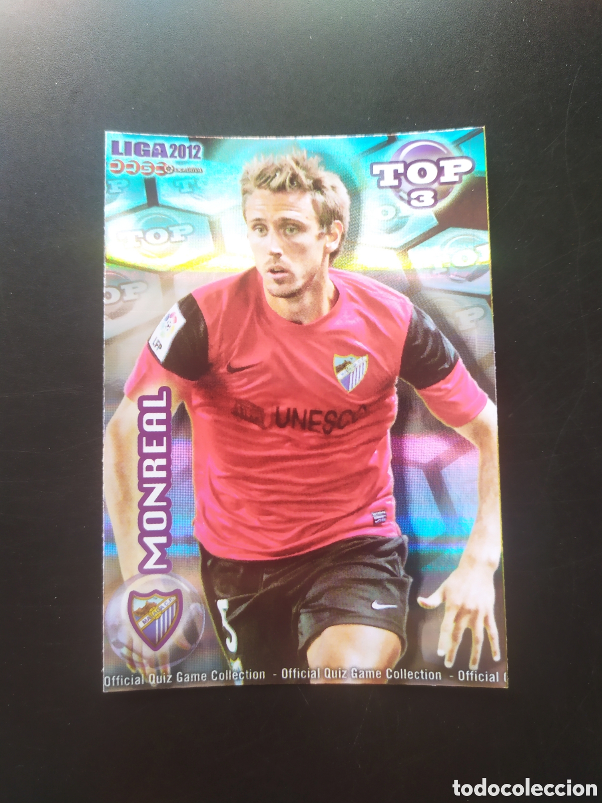 Figurine di Calcio: Mundicromo fichas Liga 2011 2012 11 12 Monreal top brillo rayas n&deg; 582 M&aacute;laga
