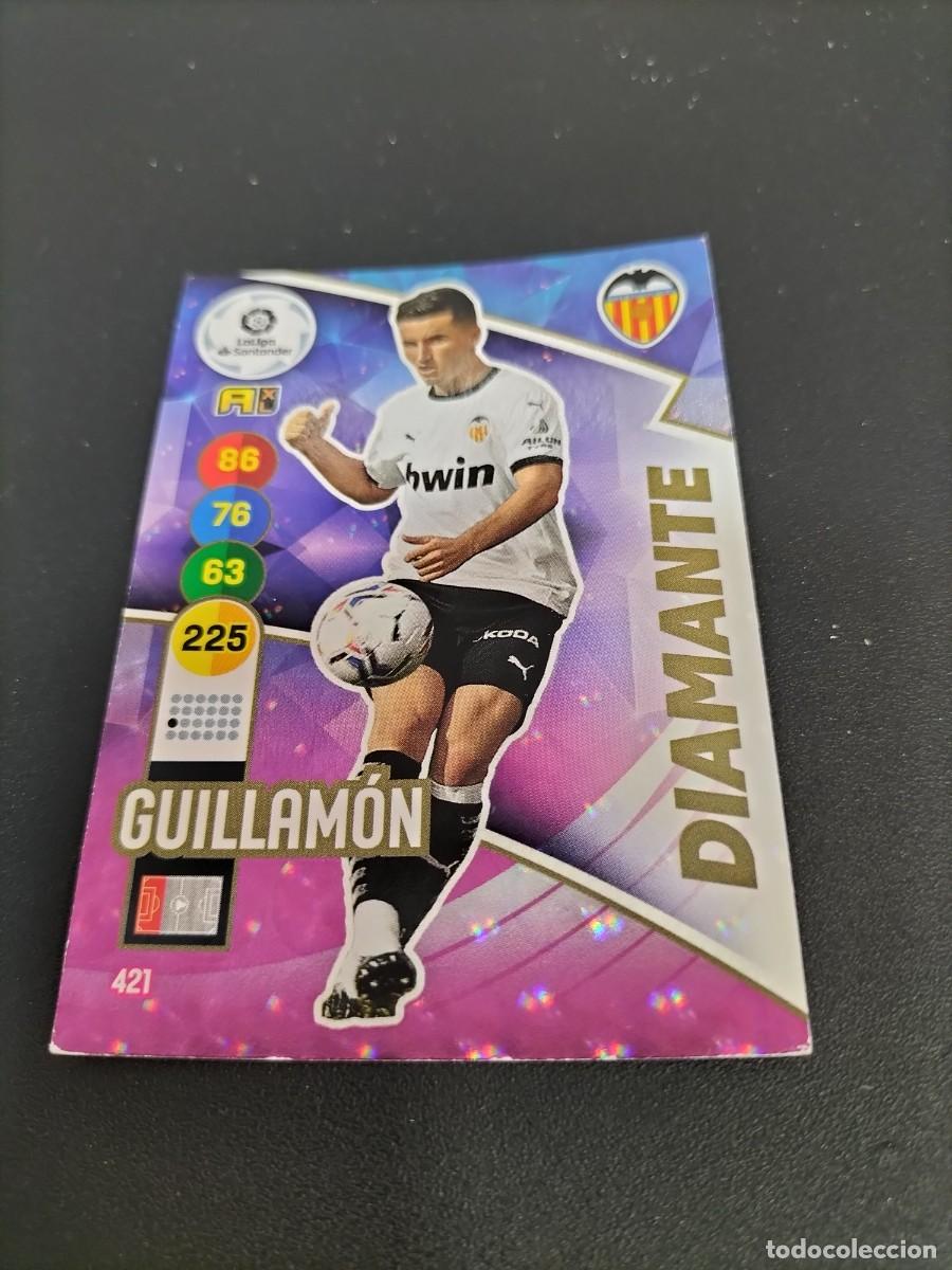 Cartes &agrave; collectionner de Football: 1 CROMO FICHA ADRENALYN 20-21 2020-2021 VALENCIA C.F 421 GUILLAMON ( DIAMANTE