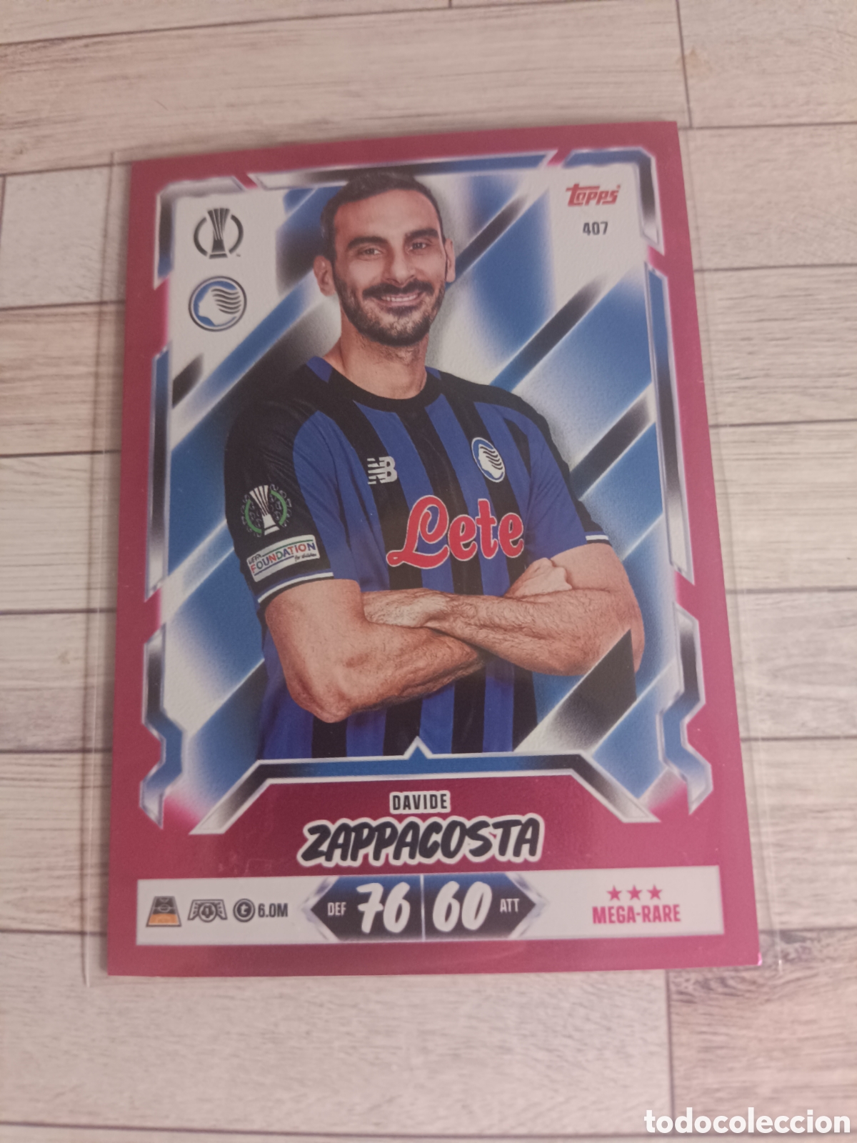 Cartes &agrave; collectionner de Football: 407 DAVIDE ZAPPACOSTA ATALANTA PARALELA MEGA-RARE *** CHAMPIONS MATCH ATTAX 2026 2027 TOPPS 26 27