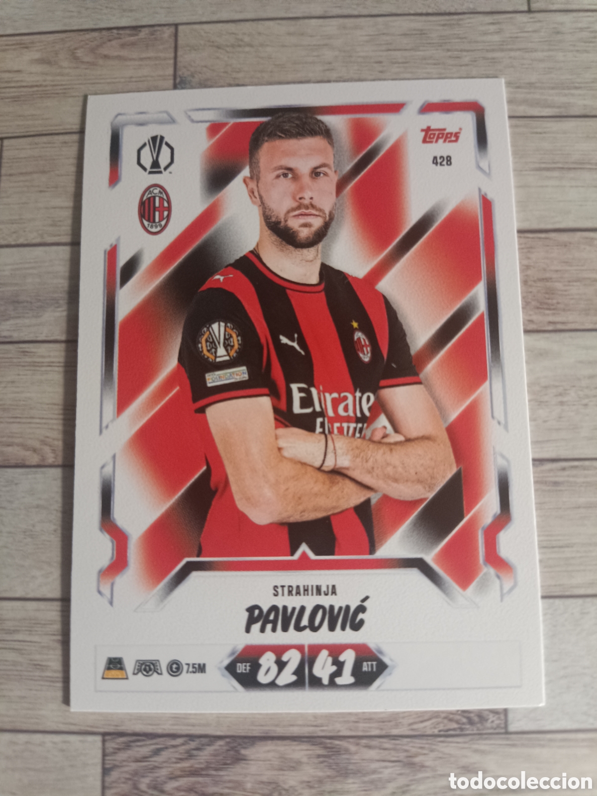 Cartes &agrave; collectionner de Football: 428 PAVLOVIC AC MILAN CHAMPIONS MATCH ATTAX 2026 2027 TOPPS 26 27