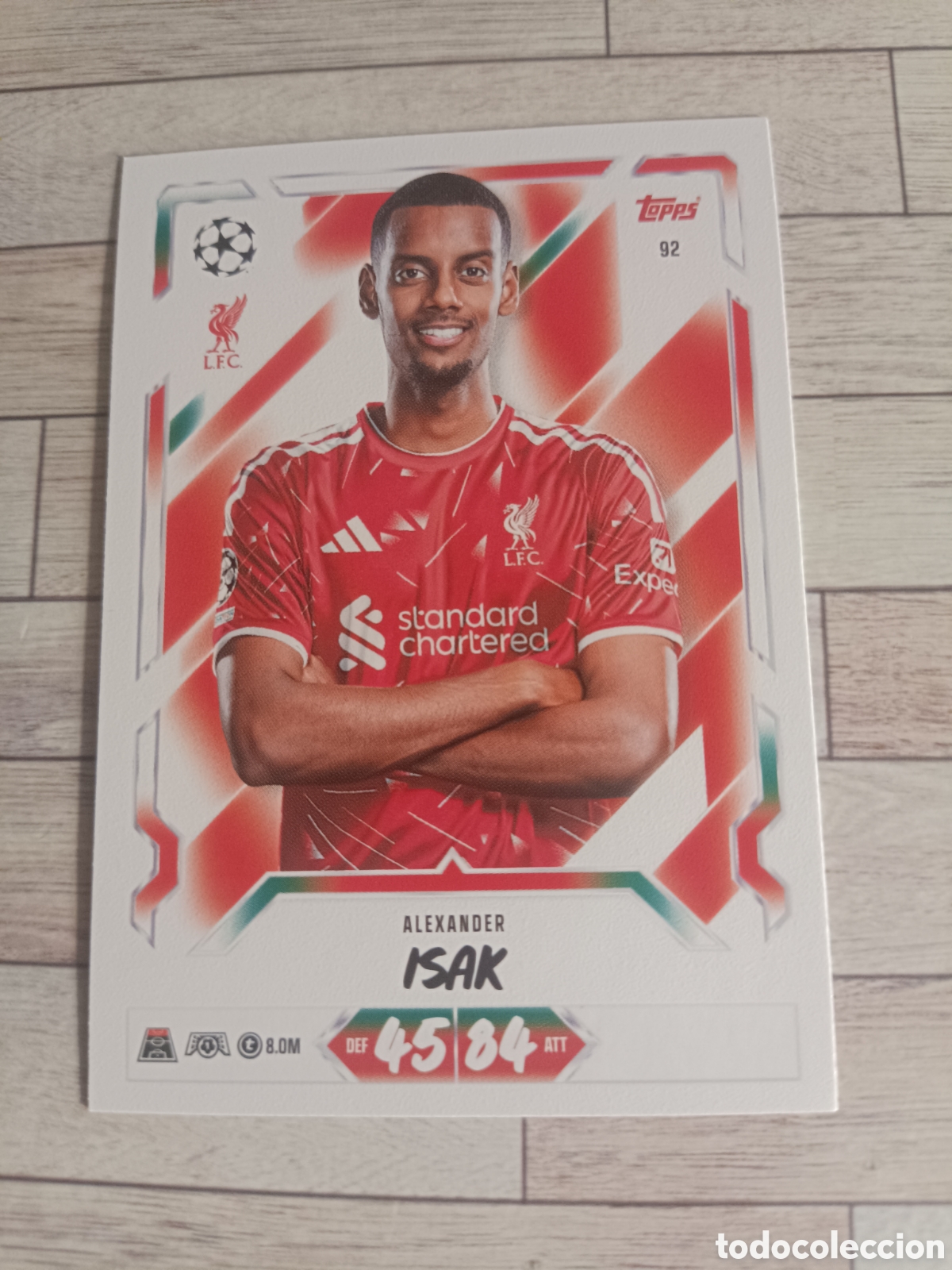 Football Stickers: 92 ALEXANDER ISAK LIVERPOOL CHAMPIONS MATCH ATTAX 2026 2027 TOPPS 26 27
