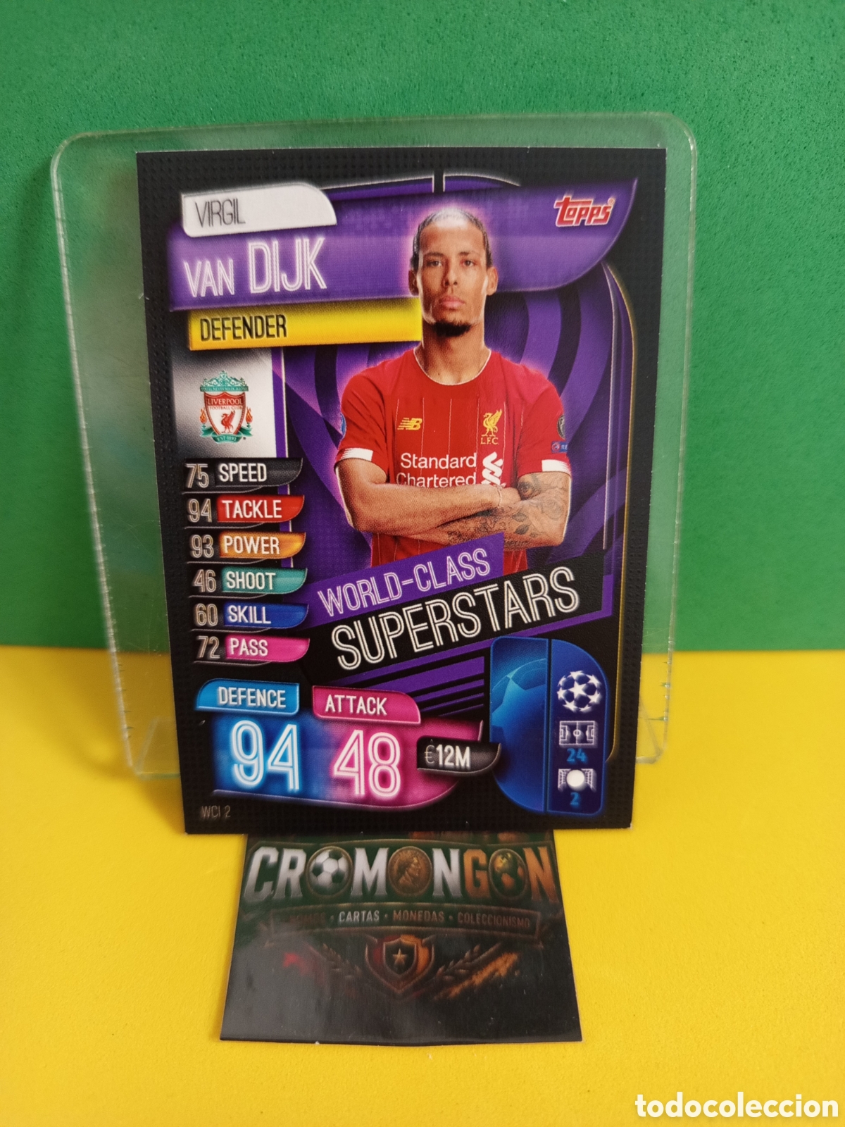 Football Stickers: ❇️ CROMO ⚽ VAN DIJK WCI 2 WORLD-CLASS SUPERSTARS MATCH ATTAX 19 20 2019 2020 TOPPS UCL LIVERPOOL ❇️