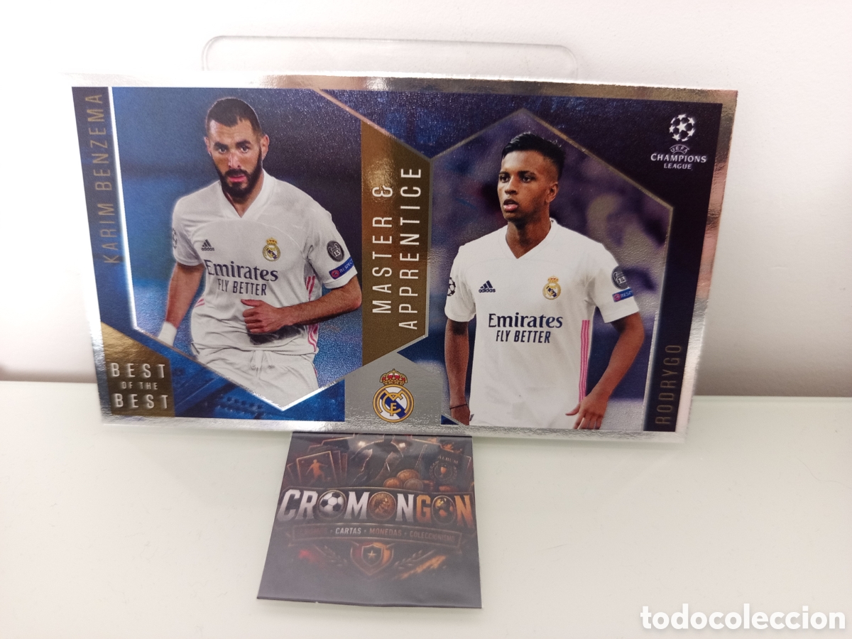 Figurine di Calcio: ❇️ CROMO ⚽ BENZEMA RODRYGO 140 MASTER & APPRENTICE BEST OF THE BEST UCL 2020-21 TOPPS REAL MADRID ❇️