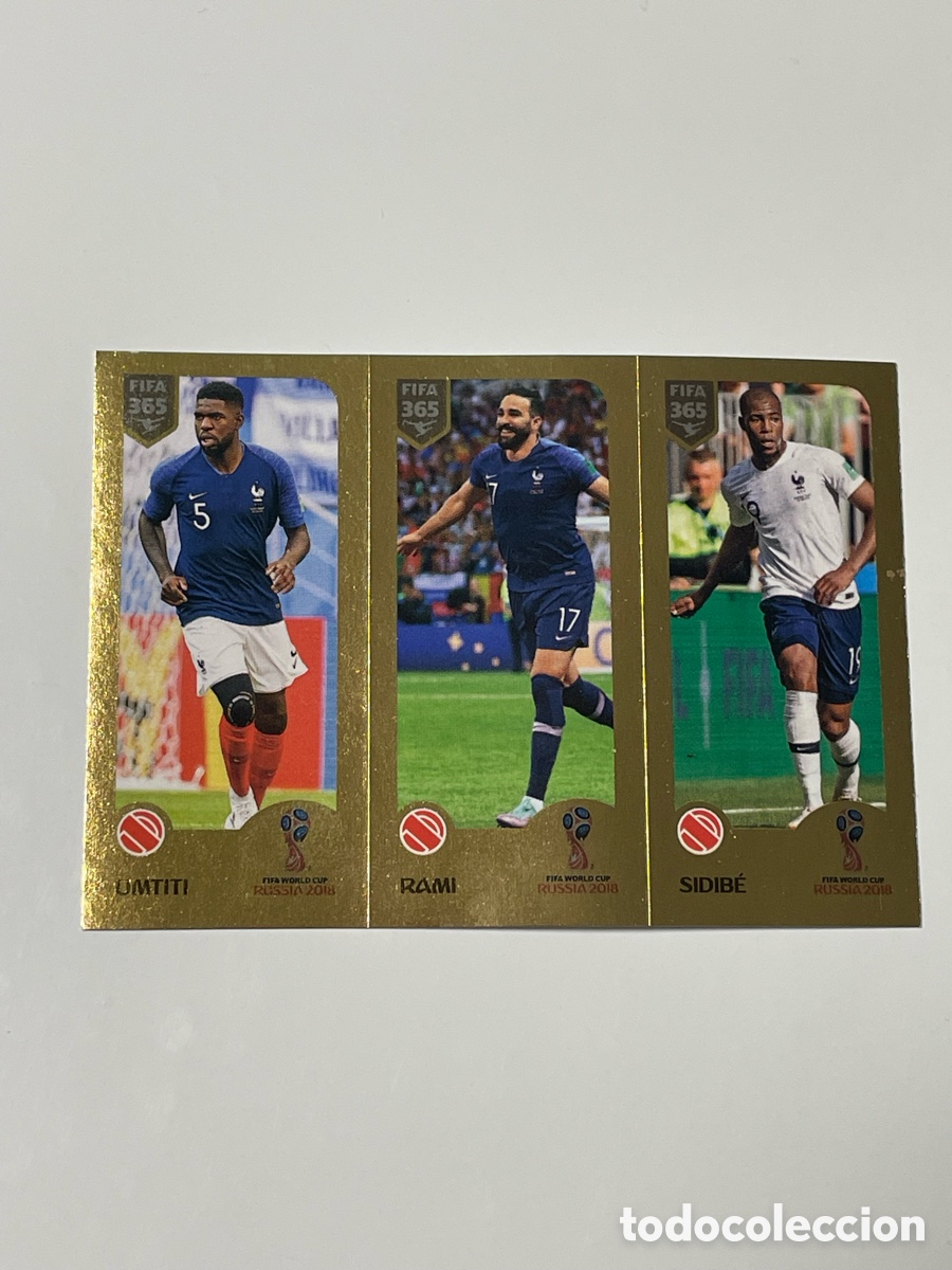 Figurine di Calcio: Samuel Umtiti - Adel Rami - Djibril Sidib&eacute; Francia Panini 365 18/19 #406