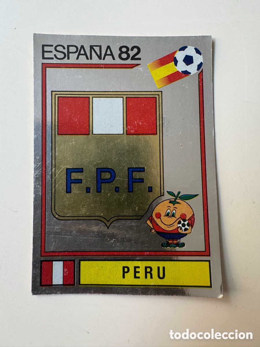 Cromos de f&uacute;tbol: Figurine Panini Espa&ntilde;a Mundial 82 Escudo Per&uacute; &ndash; N&ordm; 72 &ndash; Per&uacute;