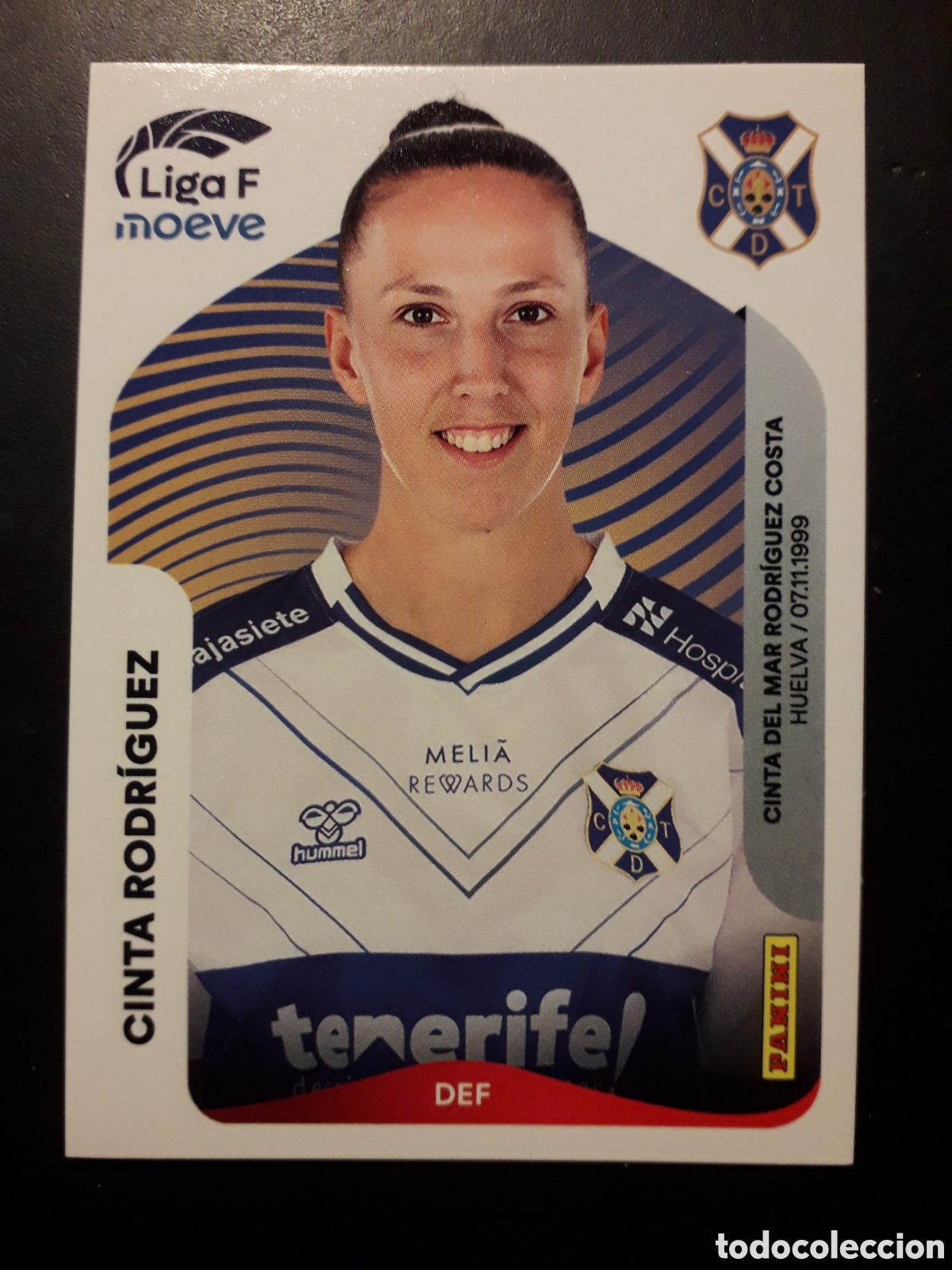 Cromos de f&uacute;tbol: CINTA RODR&Iacute;GUEZ TENERIFE N&deg; 106 B LIGA F FEMENINA 2025 2026 25 26 PANINI SIN PEGAR PEDIDO M&Iacute;NIMO 3&euro;.