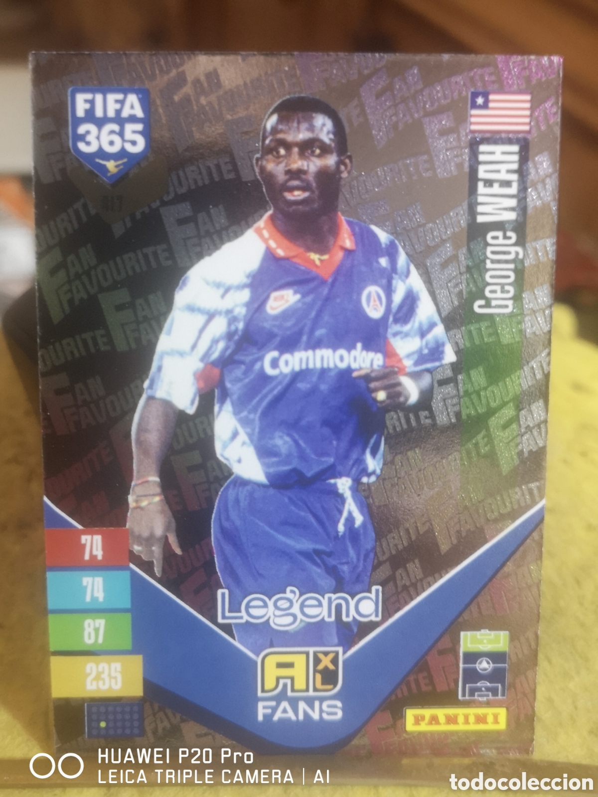 Figurine di Calcio: ADRENALYN FIFA 365 2027 FANS PARALELA LEGEND 417 WEAH - PARIS SAINT GERMAIN