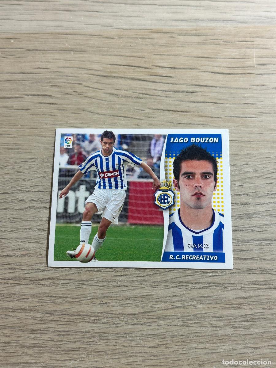 Figurine di Calcio: IAGO BOUZON RECREATIVO COLECCIONES ESTE LIGA 2006 2007 06 07 SIN PEGAR NUNCA PEGADO