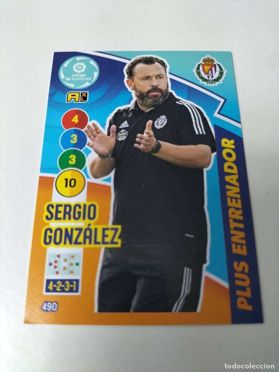 Cromos de f&uacute;tbol: 1 CROMO FICHA PANINI ADRENALYN 2020-2021 20-21 REAL VALLADOLID 490 SERGIO GONZALEZ ( ENTRENADOR