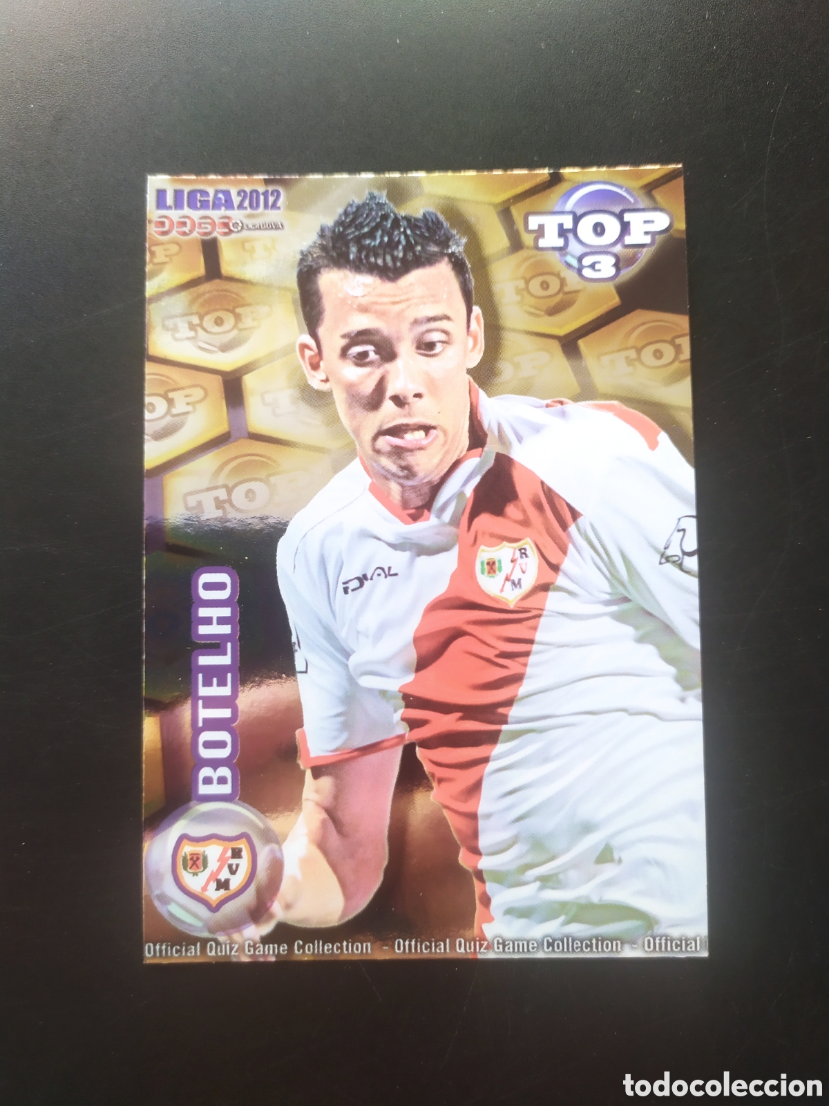 Fu&szlig;ball-Sticker: Mundicromo fichas Liga 2011 2012 11 12 Botelho top brillo dorado n&deg; 584 Rayo Vallecano