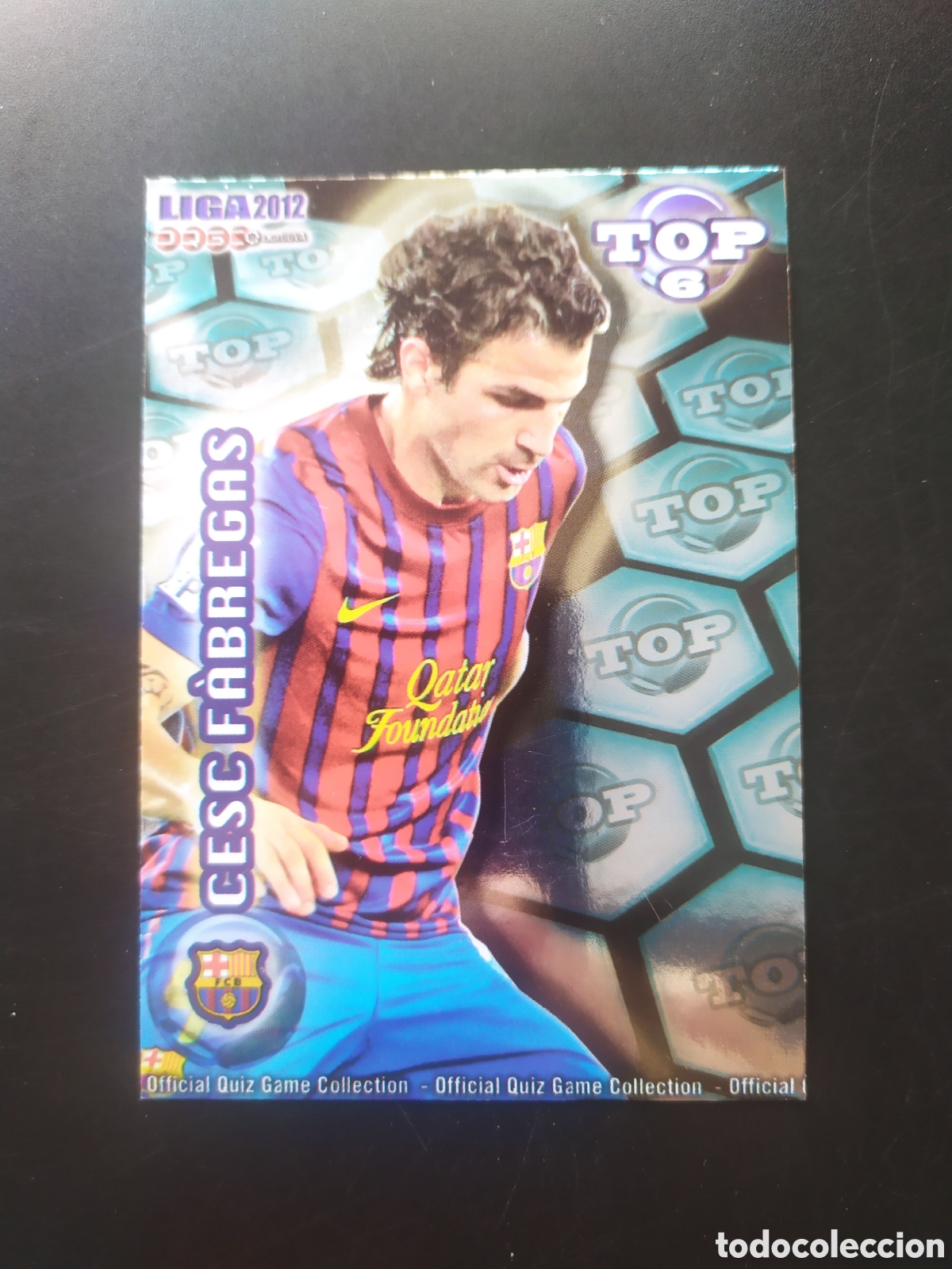 Cromos de f&uacute;tbol: Mundicromo fichas Liga 2011 2012 11 12 Cesc F&aacute;bregas top brillo azul n&deg; 586 Barcelona