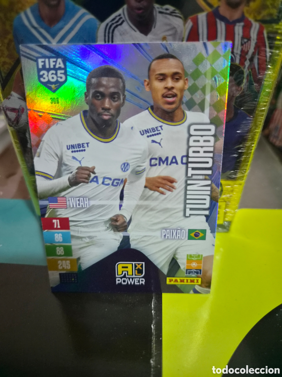 Football Stickers: N&deg;300 Twin Turbo Weah-Paixao FIFA 365 2027