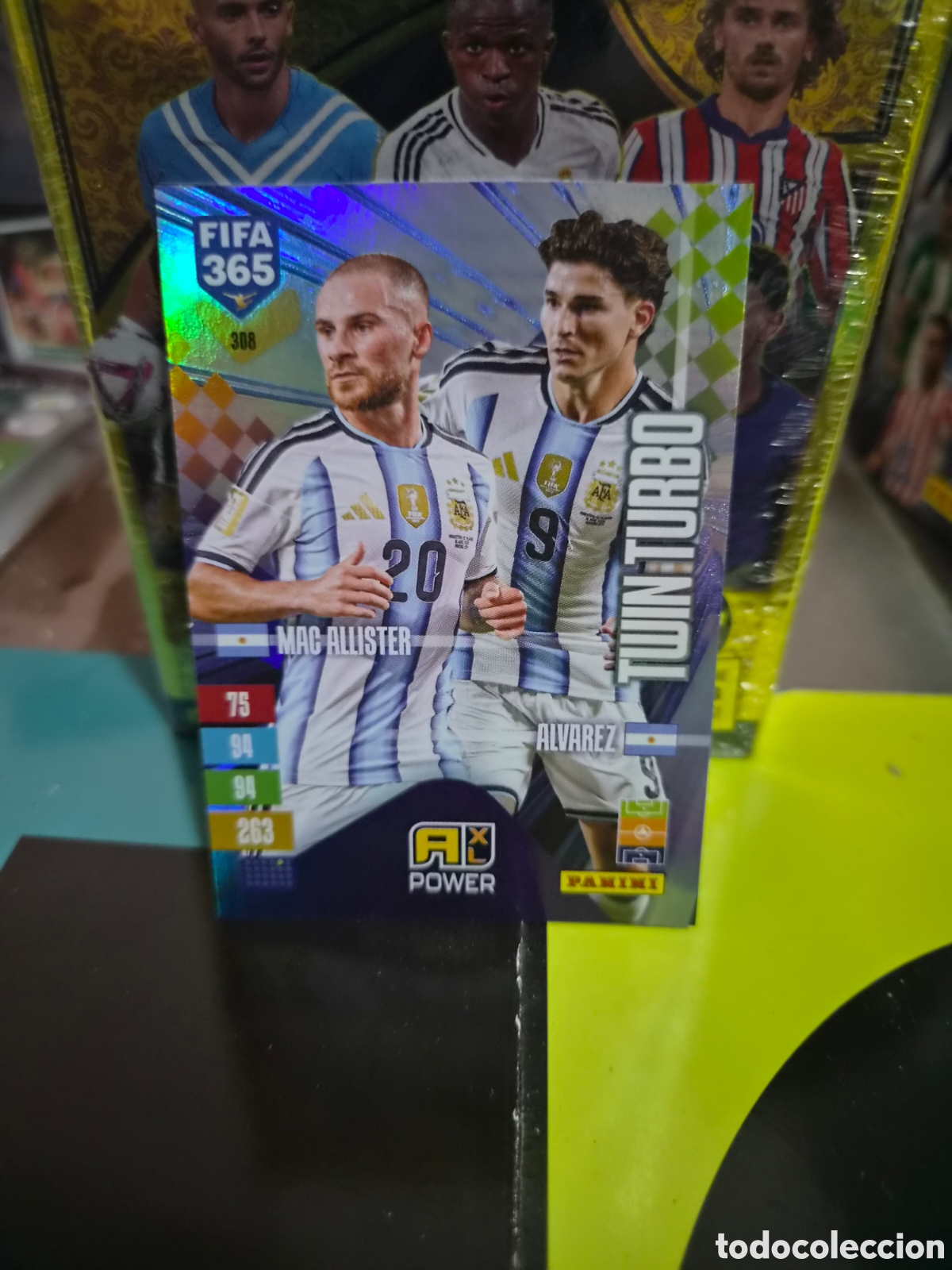 Cromos de f&uacute;tbol: N&deg;308 Twin Turbo Mac Allister-Alvarez FIFA 365 2027