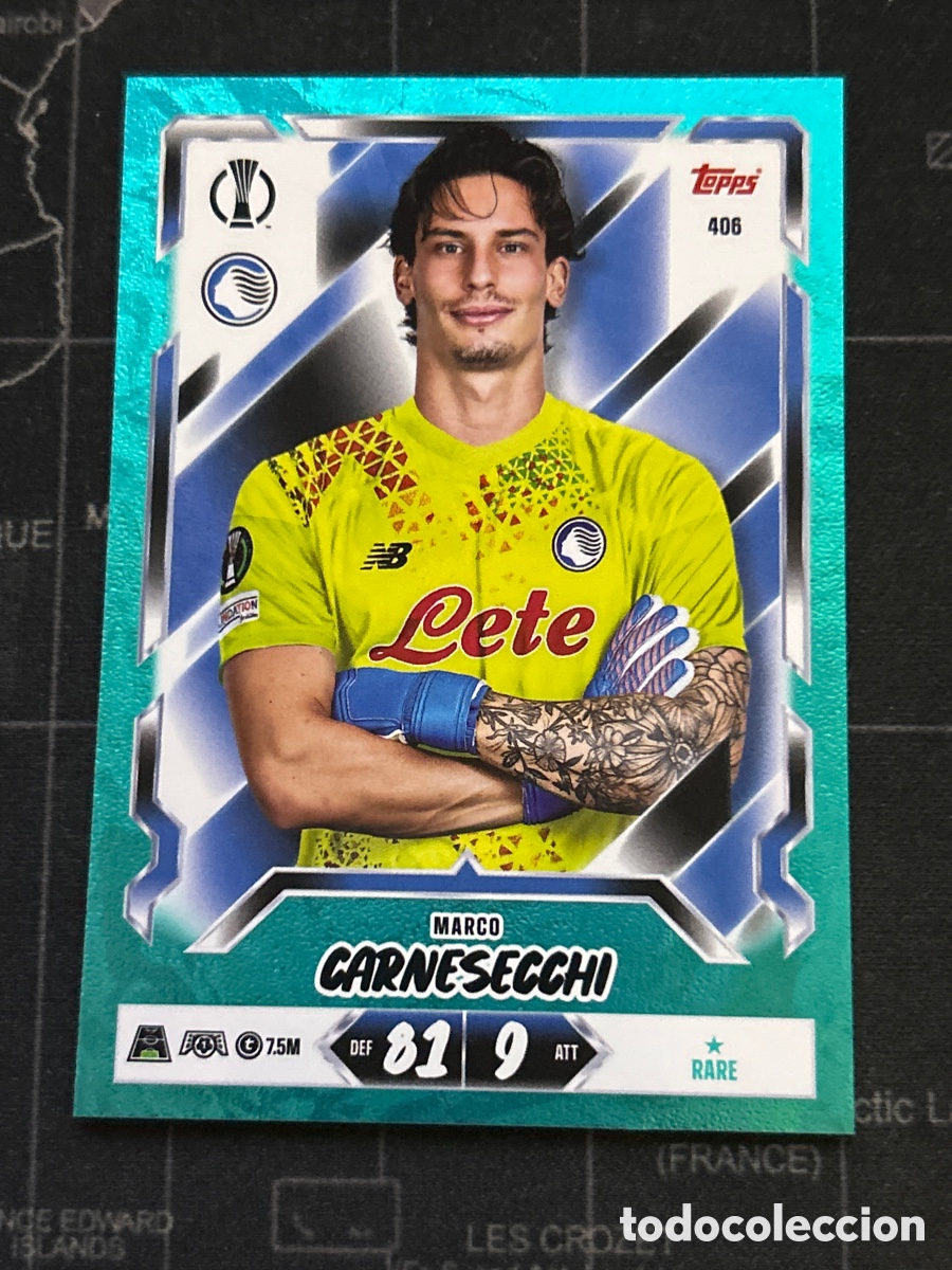Figurine di Calcio: 406 CARNESECCHI (ATALANTA) RARE PARALELA AZUL CHAMPIONS LEAGUE TOPPS MATCH ATTAX 2026 2027 26 27